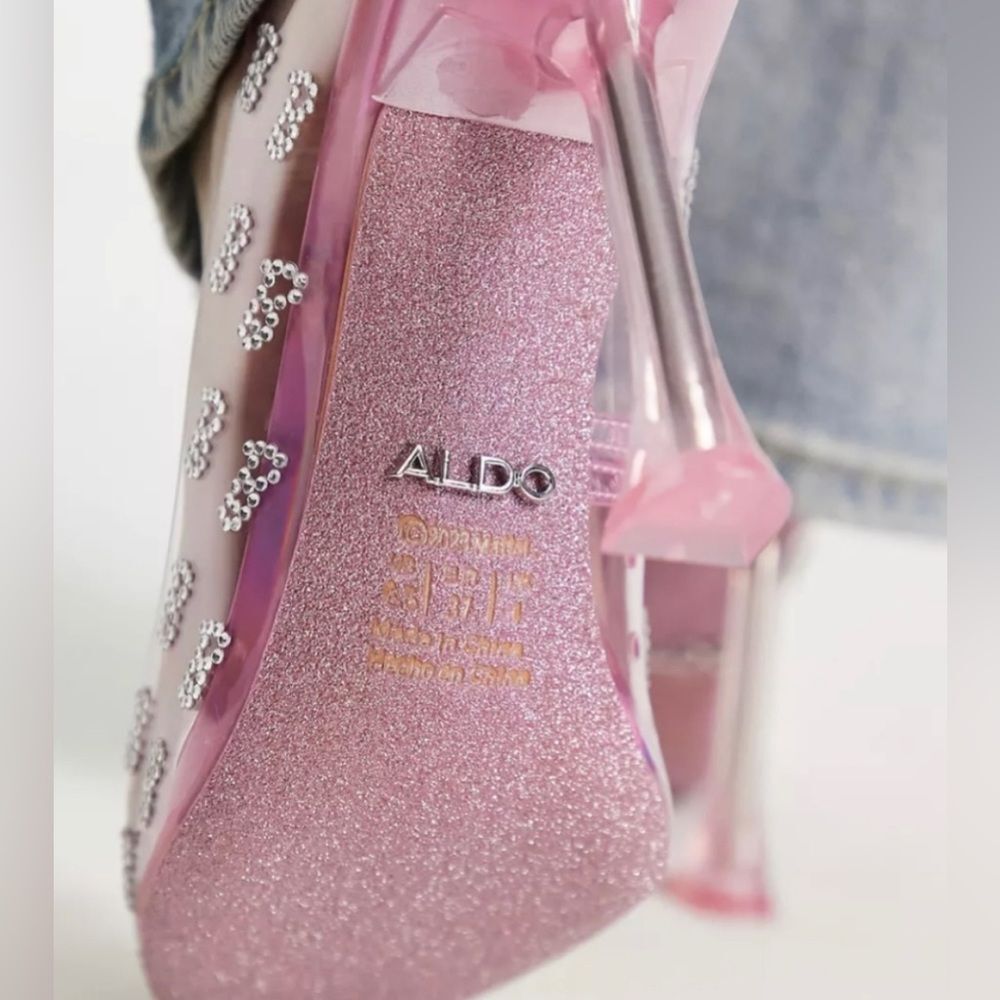 Brand new Aldo barbie Barbietessy -660 medium pink rose size 7 heels shoes BNIB - Picture 5 of 6